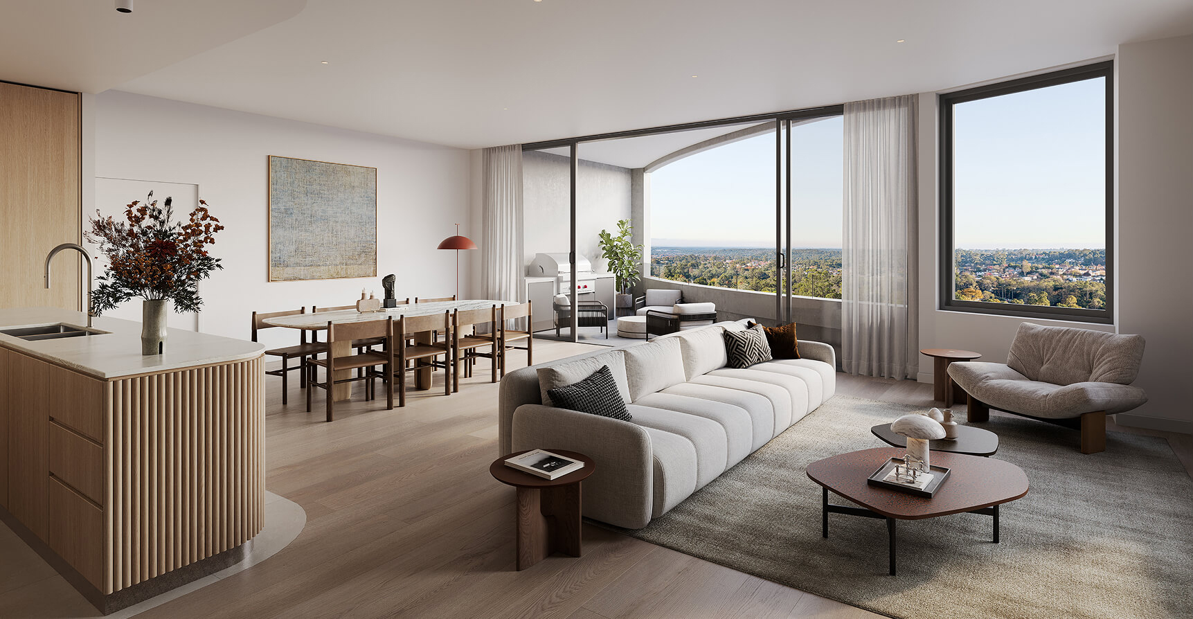 Artist's impression of a residence interior at Nova Rêve, Castle Hill, view 2