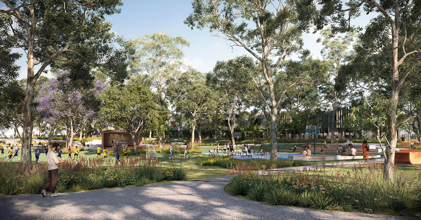 Artist's impression of Nova Rêve, Castle Hill, by Rêve Group, Turner and Land and Form Studios, view 3